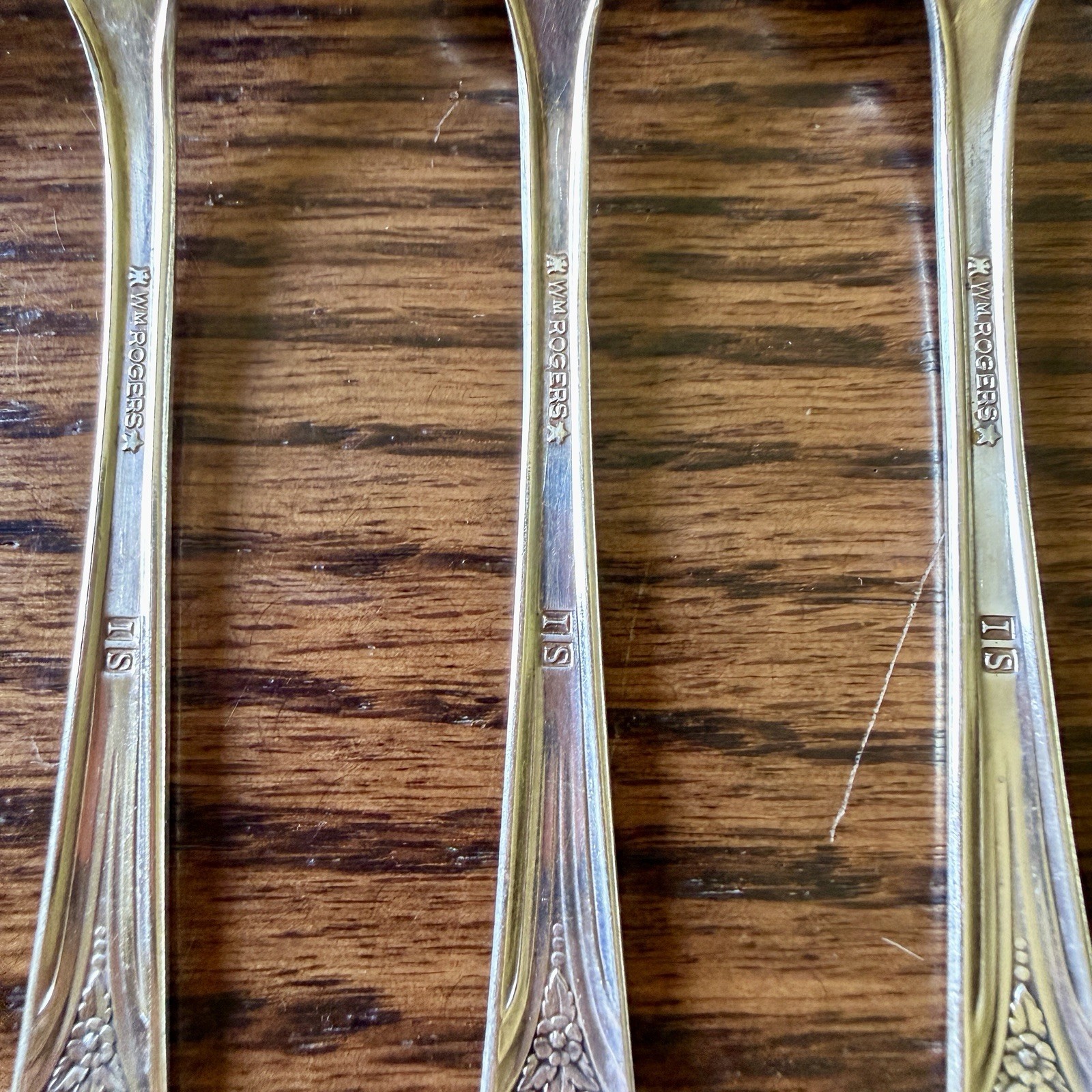 Wm Rogers IS Mary Lou-Devonshire Silverplate 1938 Lot of 7 Salad/Dessert Fork