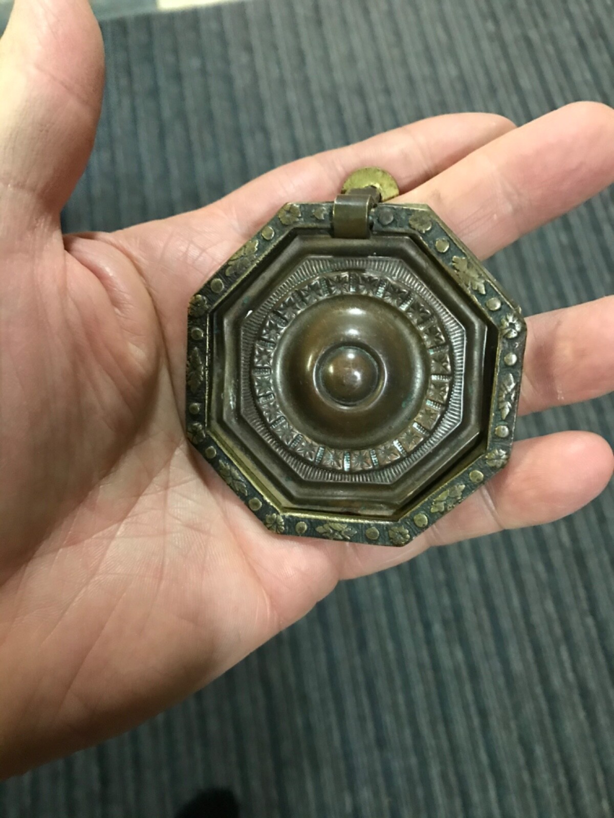 HEPPLEWHITE/ REGENCY RARE OCTAGON 18/19TH CENTURY Period Original PULL