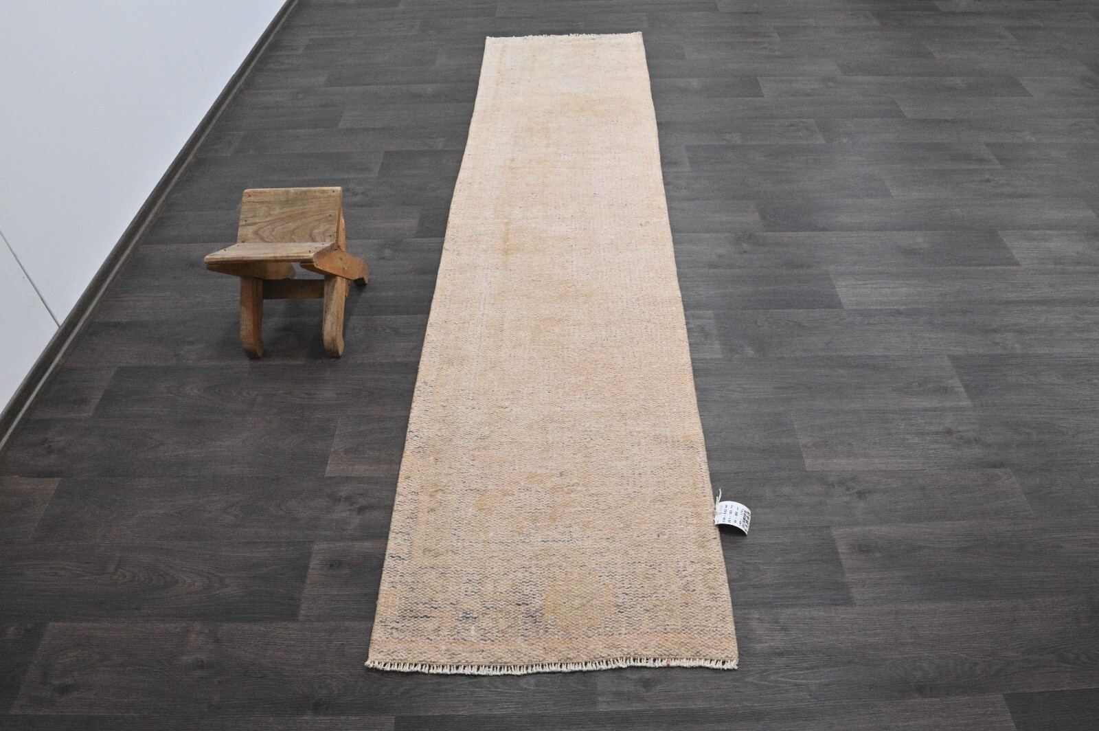 Vintage Turkish Runner Rug 2x9ft Wool Anatolian Handmade Hallway Oushak PINK