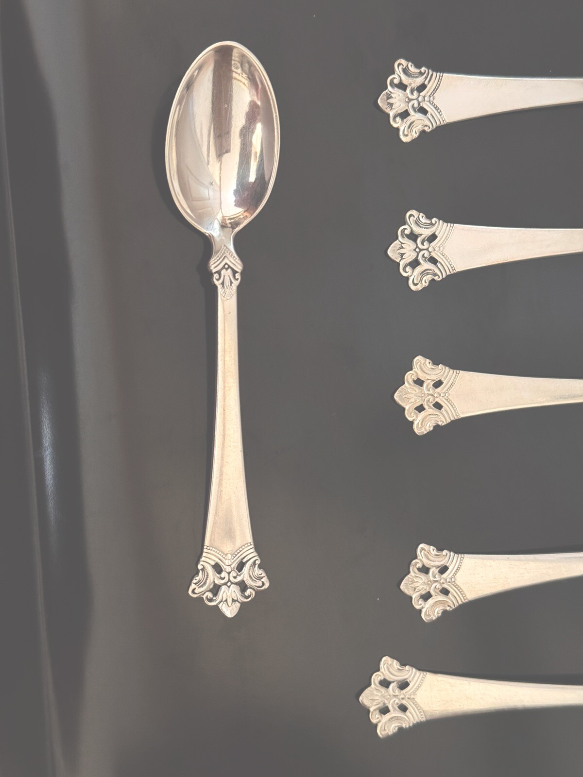 Norway Theodor Olsens Eflf Anitra 830 Silver 4.5 In Demitasse Spoon Each. (1)