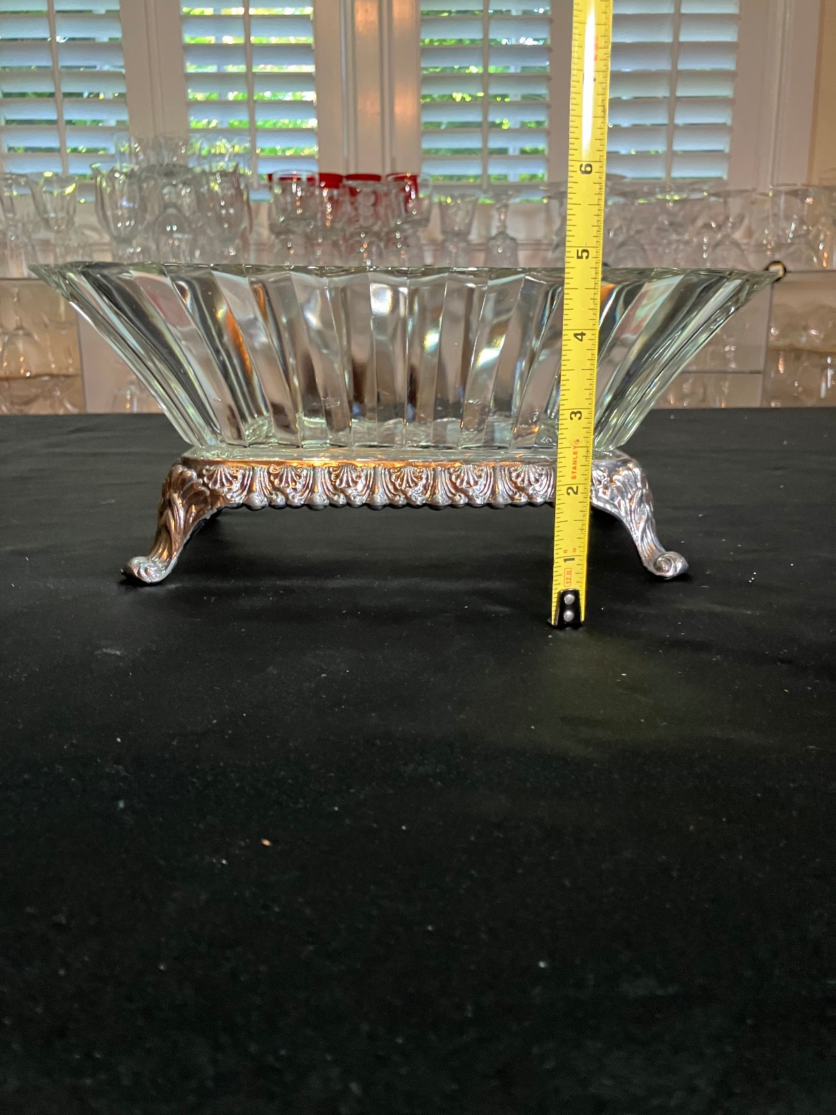 F. B. Rogers (#1152) Silverplate Footed Crystal Bowl