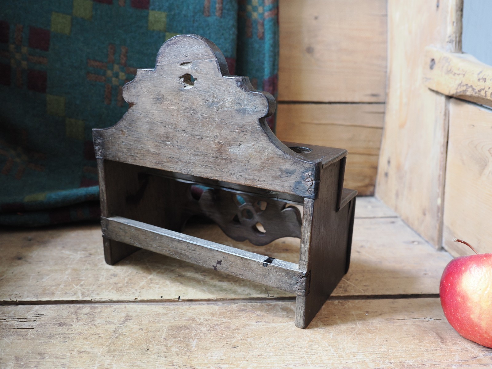 A Very Rare Tiny Welsh Spoon Rack Treen (Spoons NOT included)