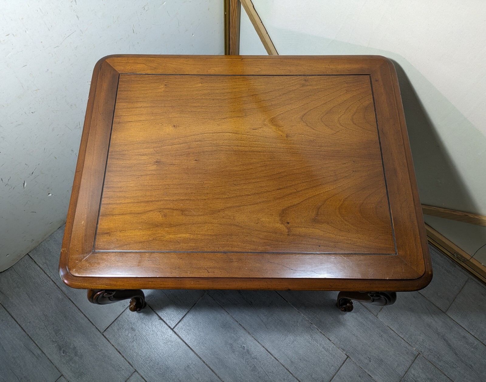Vintage Weiman Rockwood French Country Provincial Louis XV Cherry End Table A