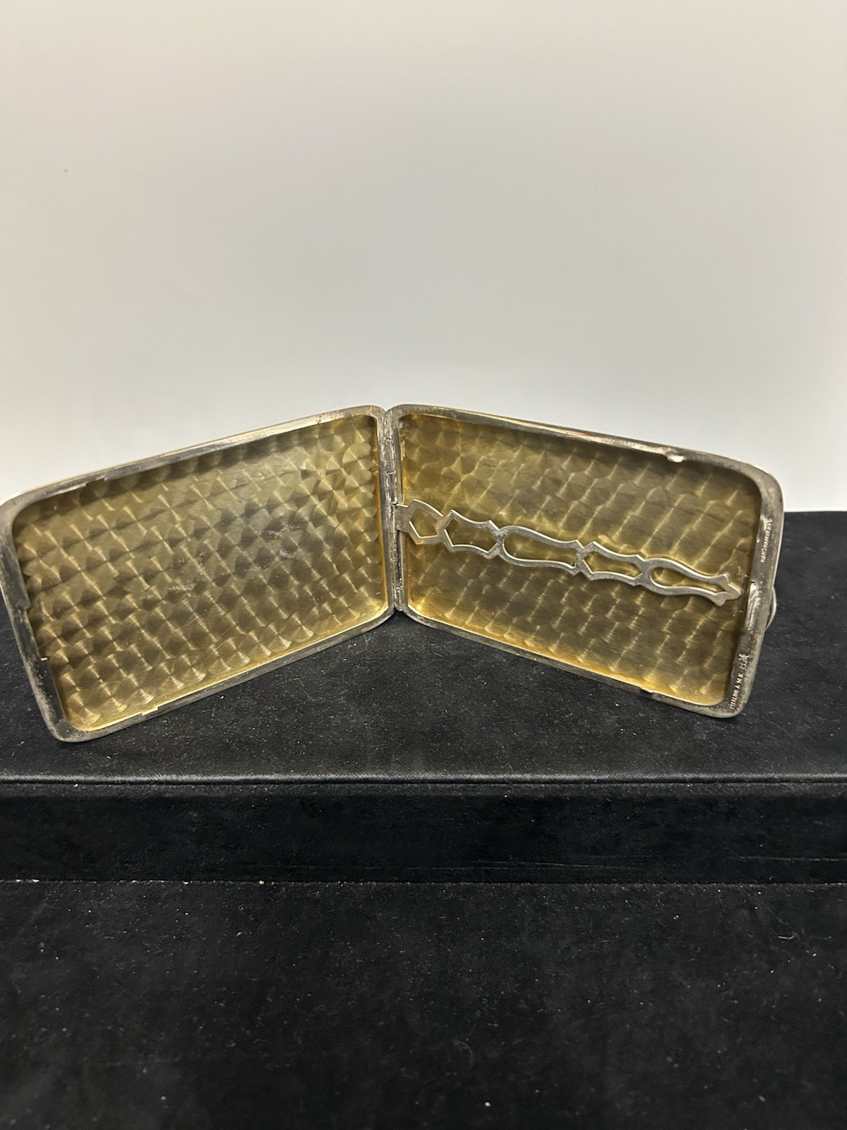 Sterling Silver Cigarette Case w/ Striped Design & Monogram “DCL” – c.1920s–40s*