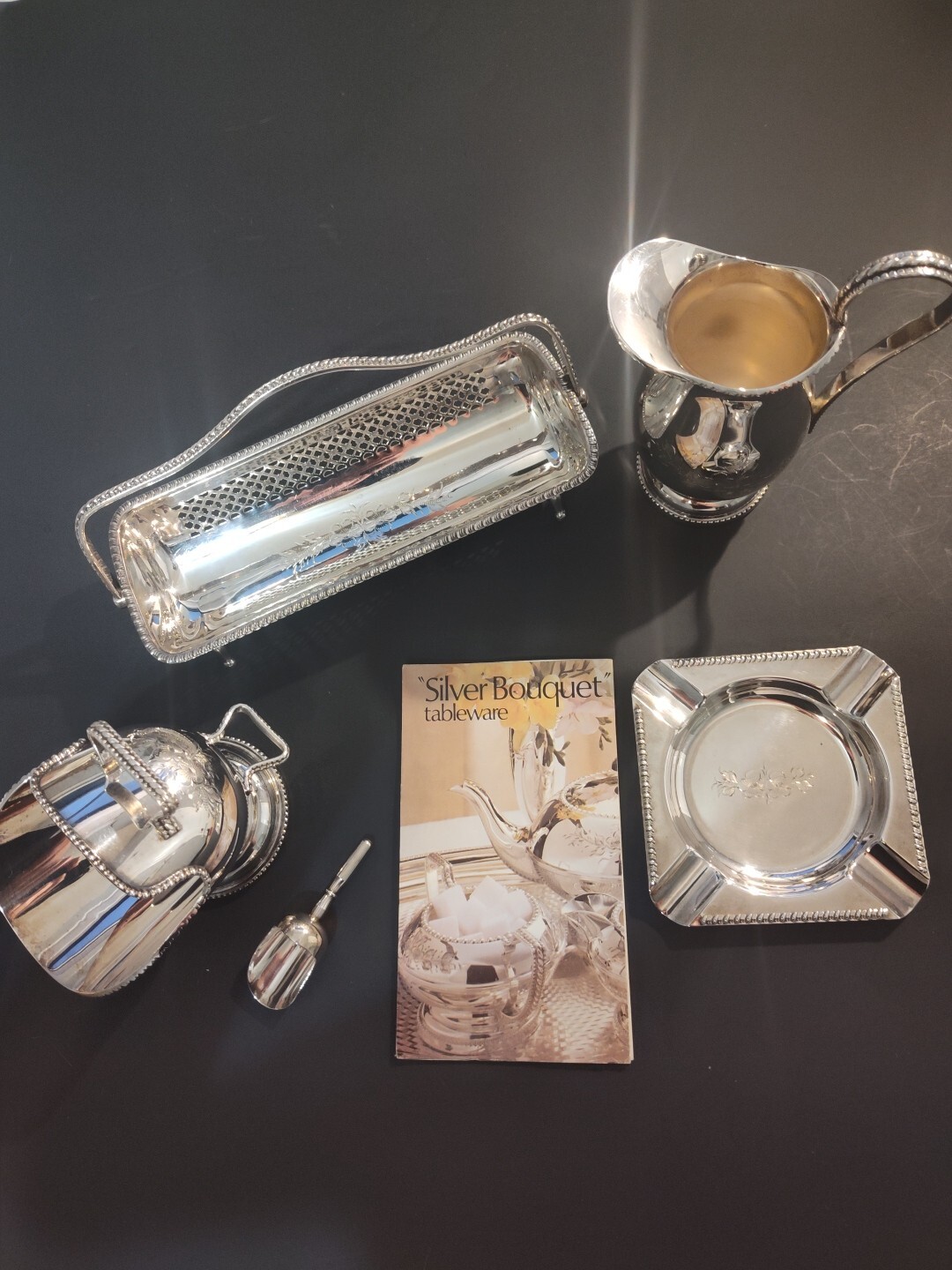 Silver Bouquet Tableware By H. Samuel 1901-1910
