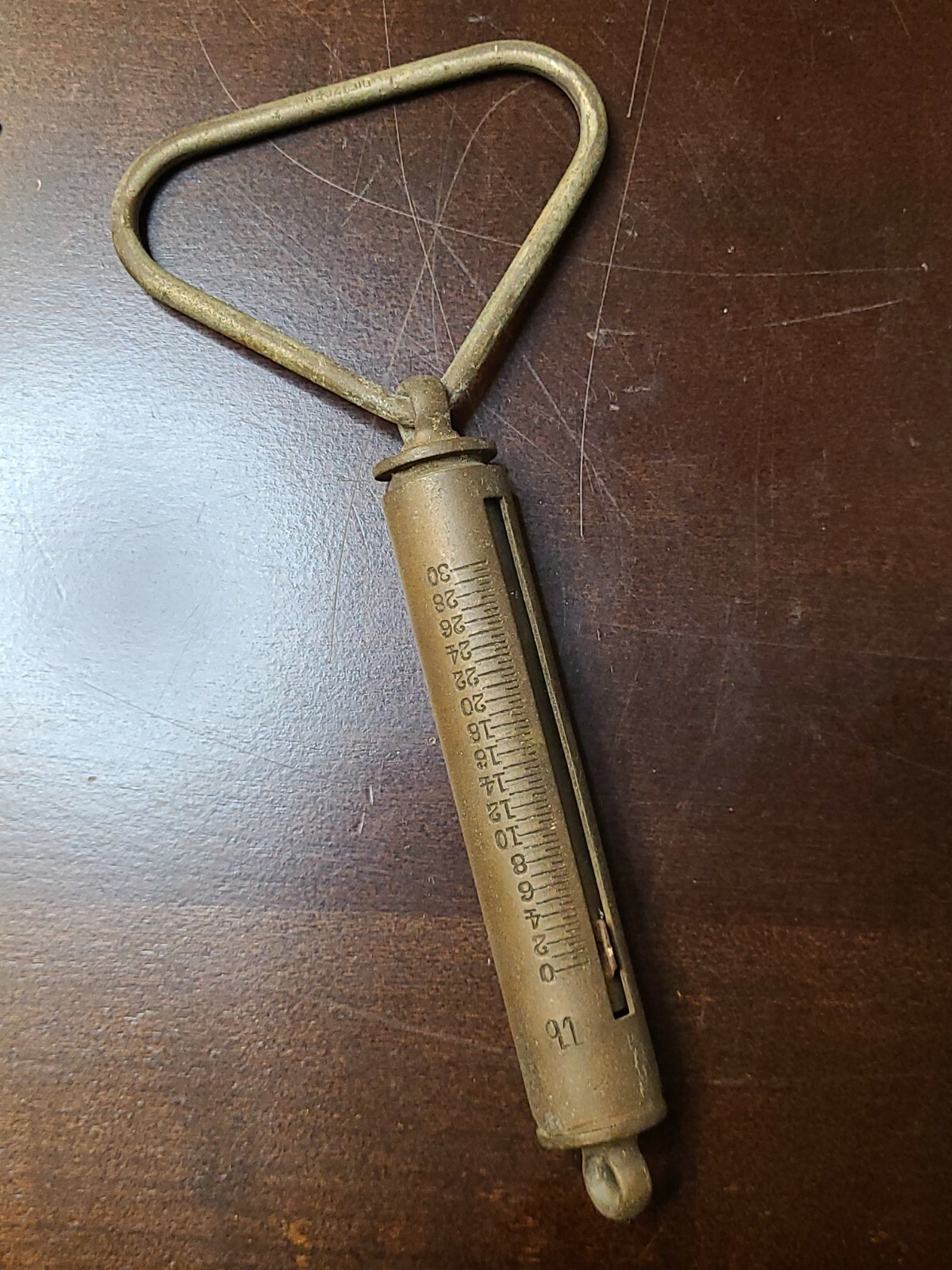 Vintage Chatillon INST-T 30 Lb Hanging Scale Brass