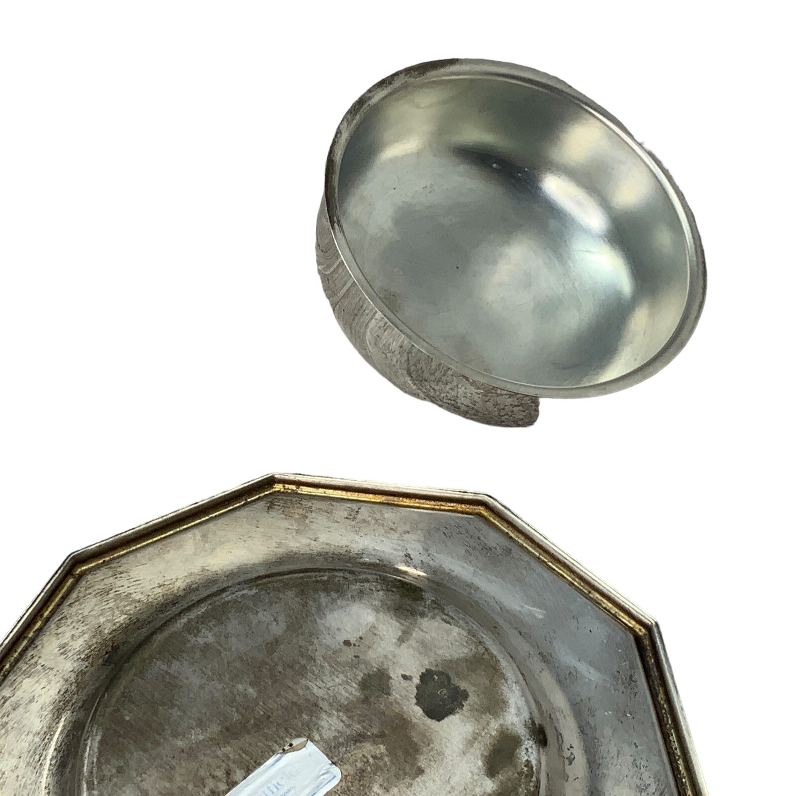 Vintage Sheffield Silver Company Silver-plate 7″ Covered Dish Domed Lid Serving