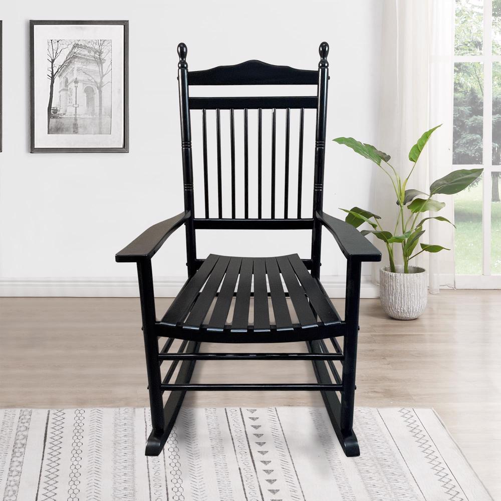 High Quality Balcony Porch Adult Rocking Chair Black