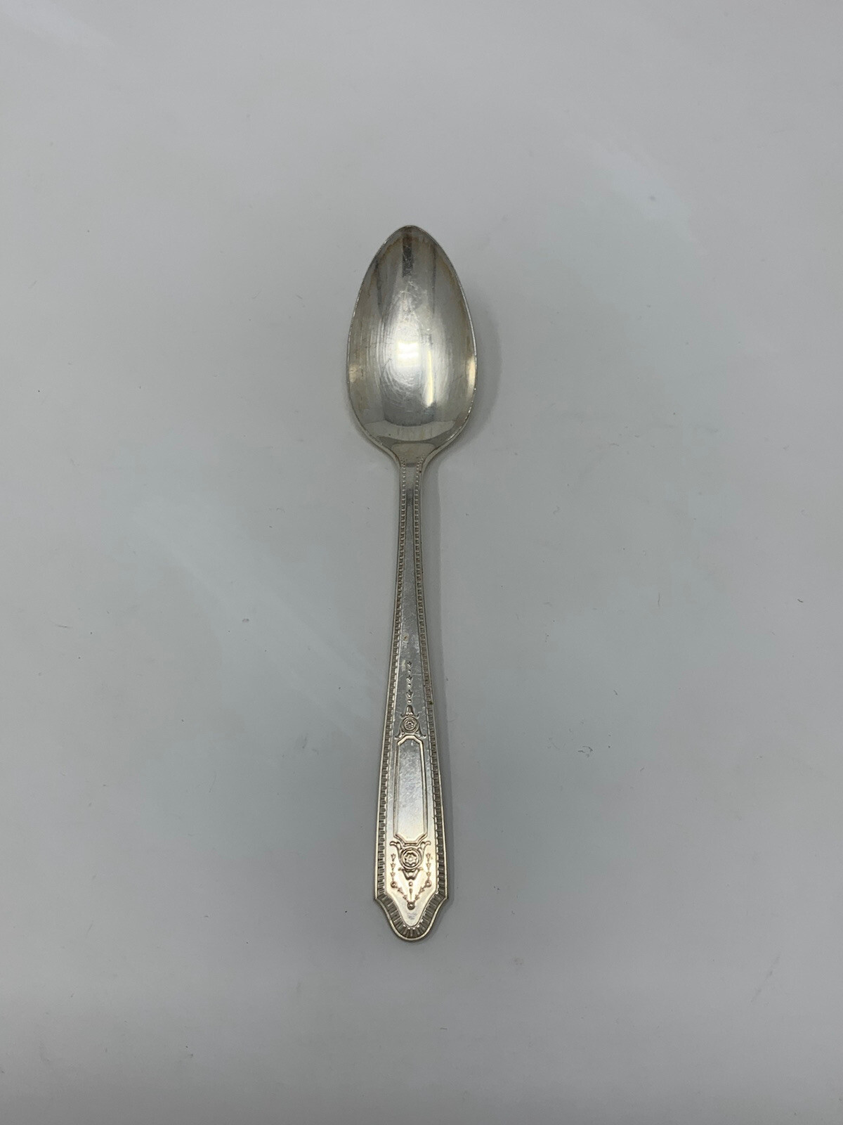 Vintage 1935 Art Deco Silverplate National Silver Monarch Mildred 2 Teaspoons