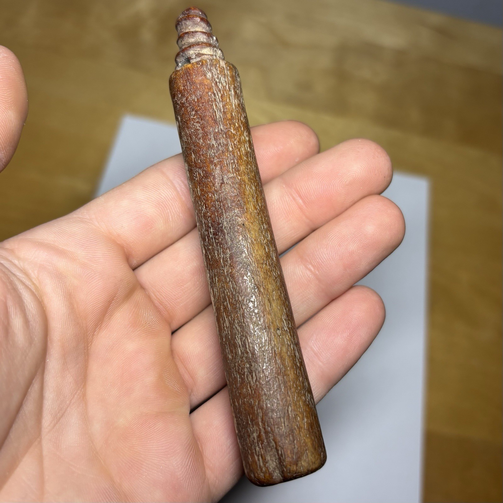 Old Antique Hand-Carved Bone or Antler Tool Piece – Inuit Arctic / Northern