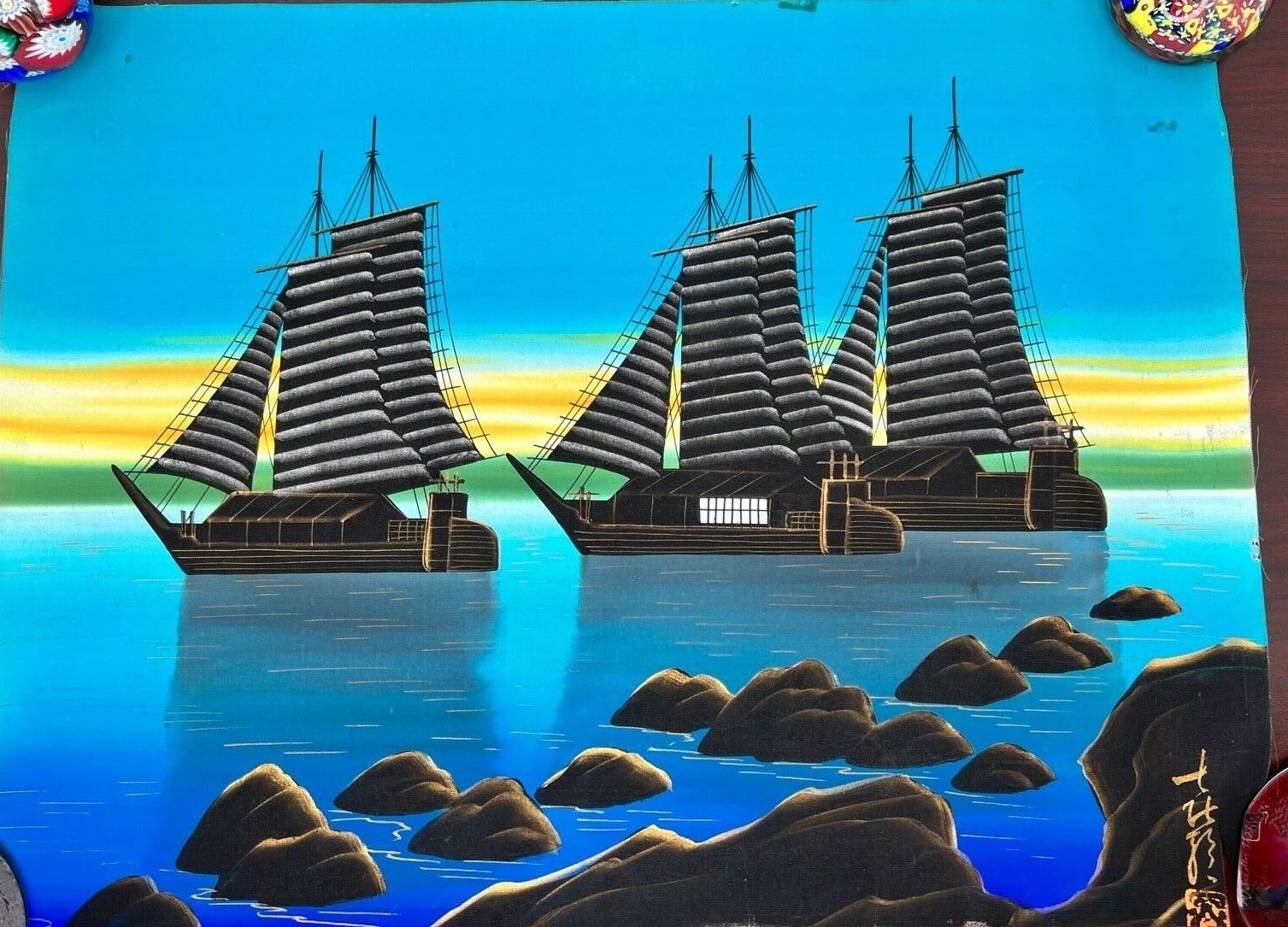 Japanese Prints on Silk – Not Framed (Set of 3) 16×14