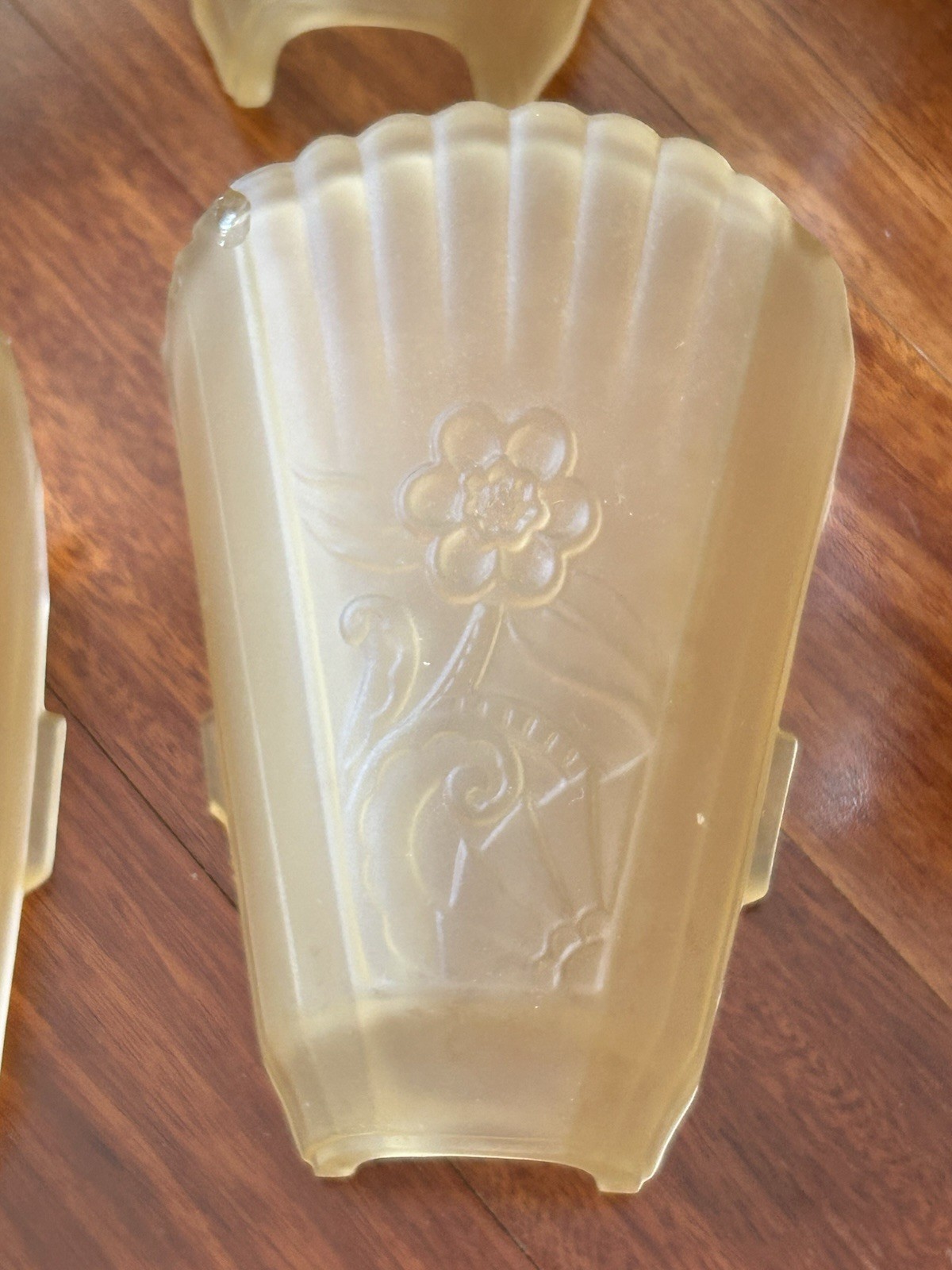 1930’s Art Deco Slip Shade Chandelier With 5 Lights