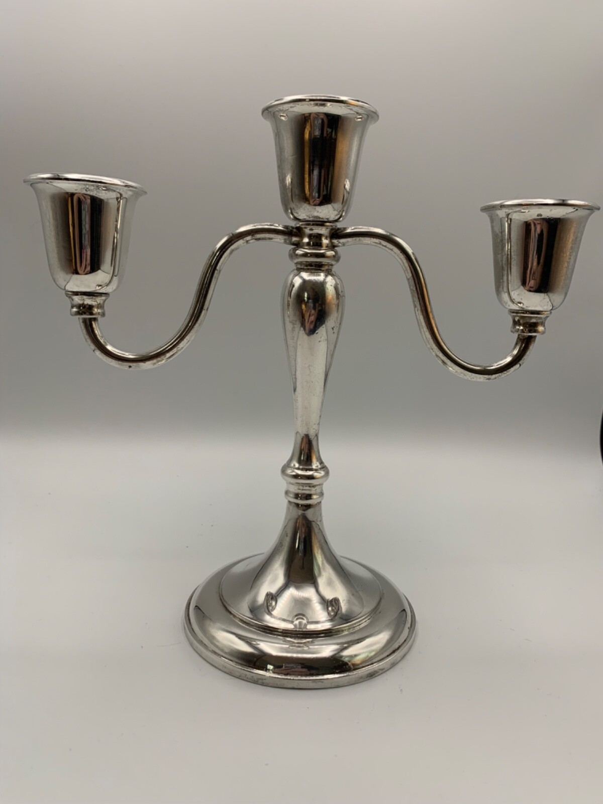 Vintage Gorham Silver Plate Candle Holder/ Candlestick/ Candelabra 9.5″ Tall