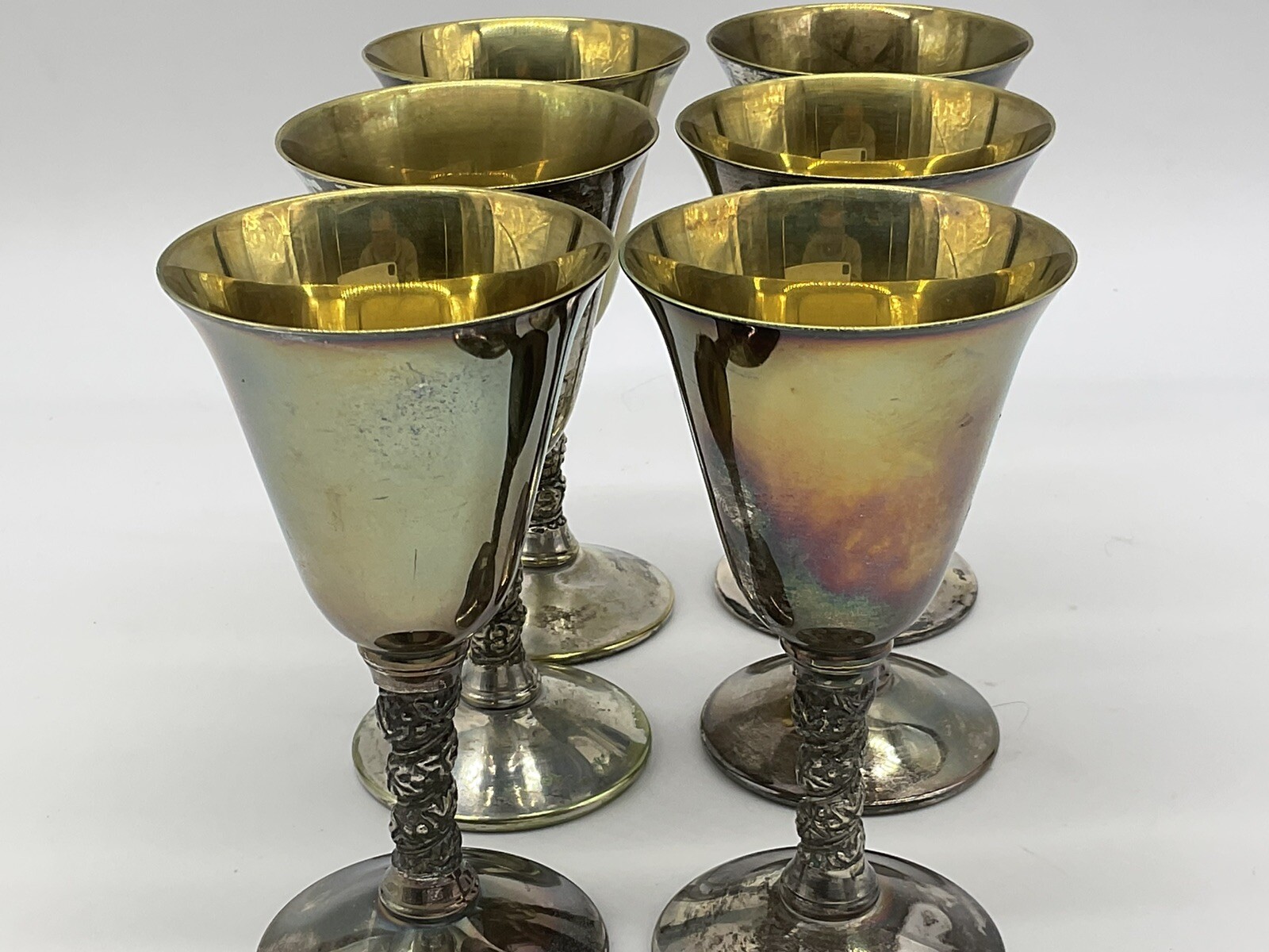 Valero Silver Plated Goblets Made In Spain Spanish Vintage
