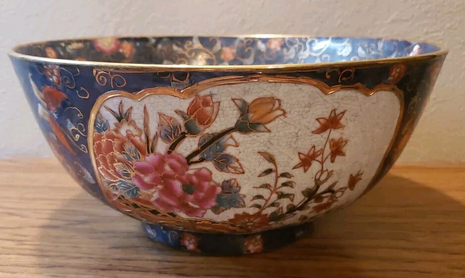 Chinese Famille Rose Porcelain Bowl Butterflie And Flowers 12″ X 5½”