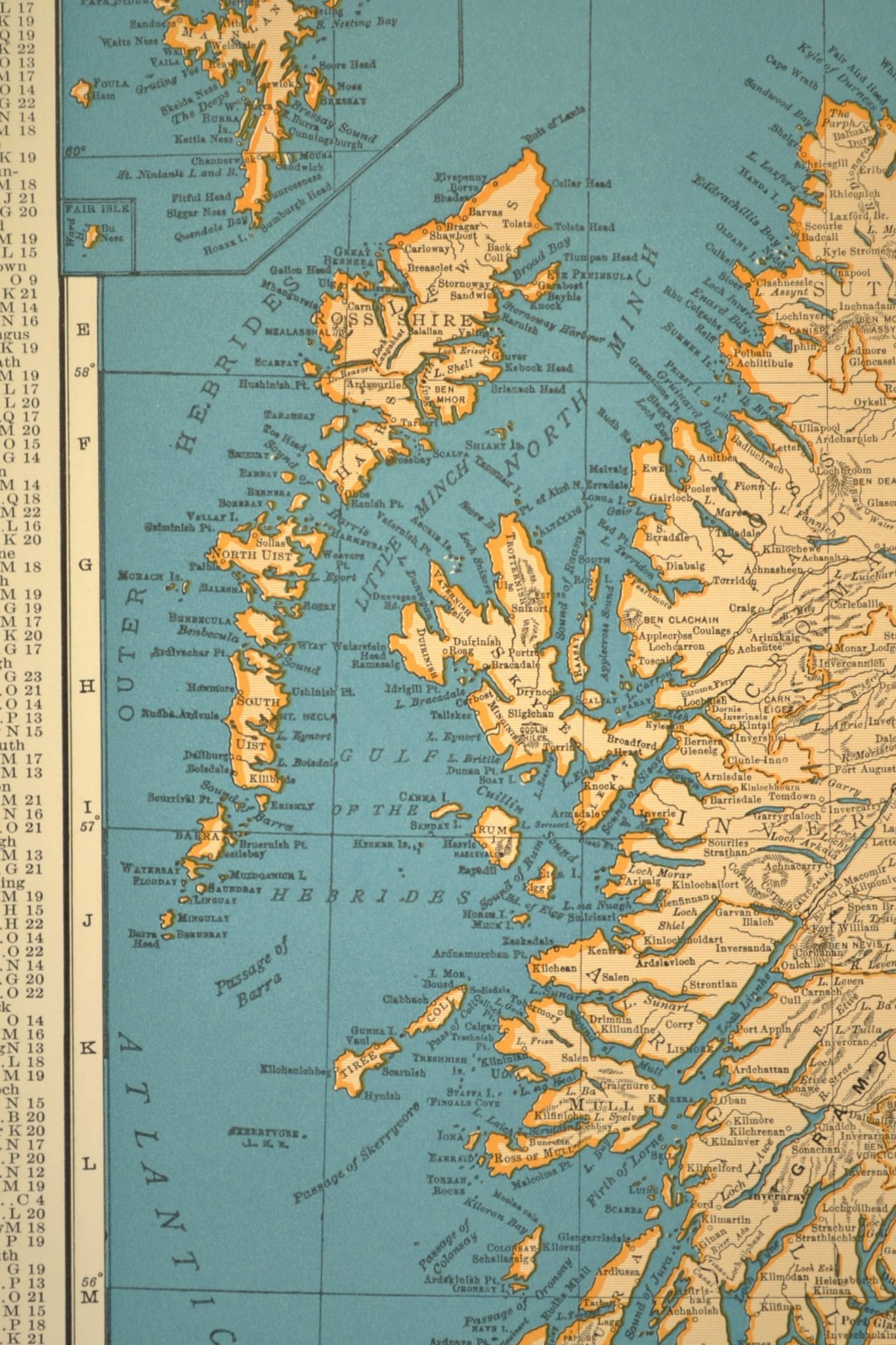 Antique Map of SCOTLAND Wall Art Old Original Edinburgh United Kingdom