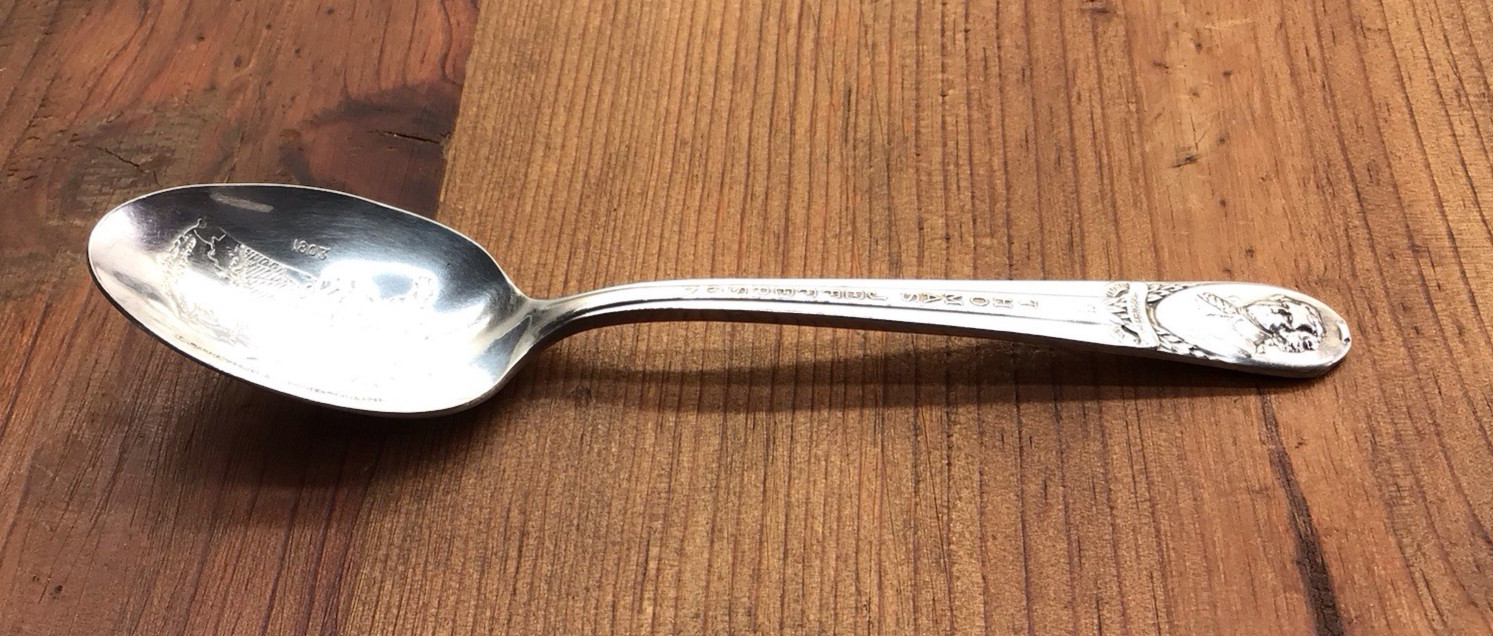 Vintage President Thomas Jefferson 1803 Louisiana Purchase Silver Spoon