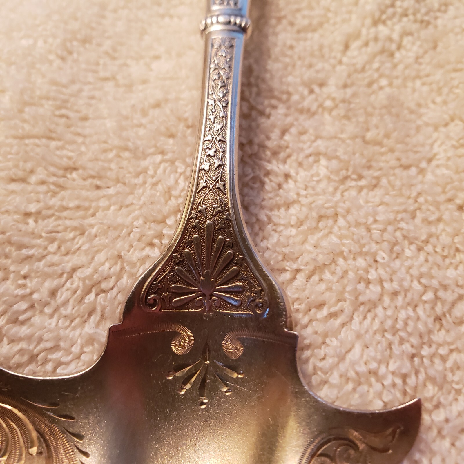 RAPHAEL by GORHAM sterling silver PASTA MACARONI SERVER 11″ GW Blade No Monogram