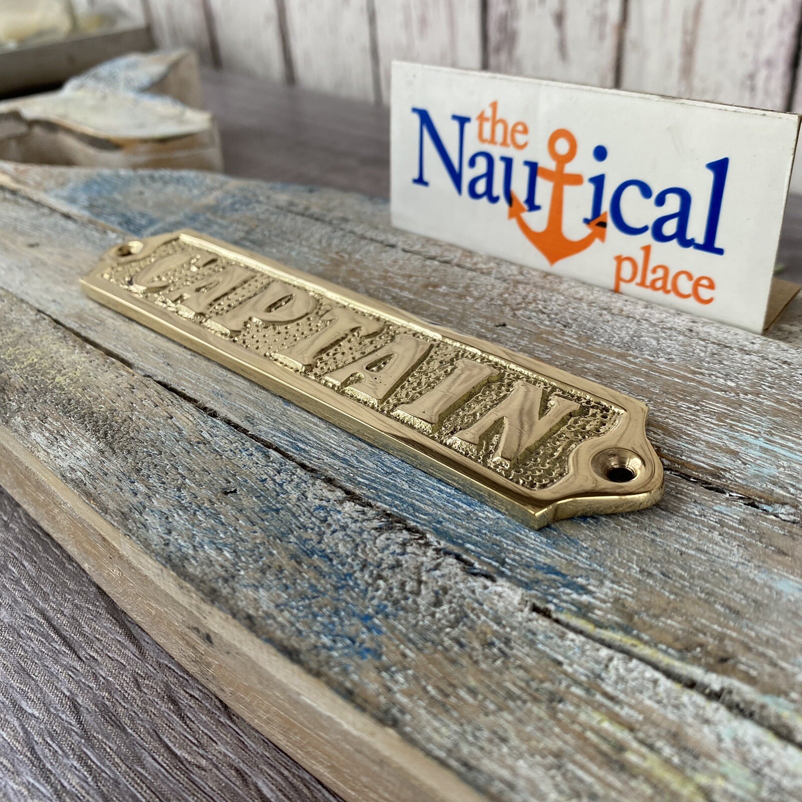 Solid Brass “Captain” Door Sign – Captain’s Quarters – Nautical Wall Decor
