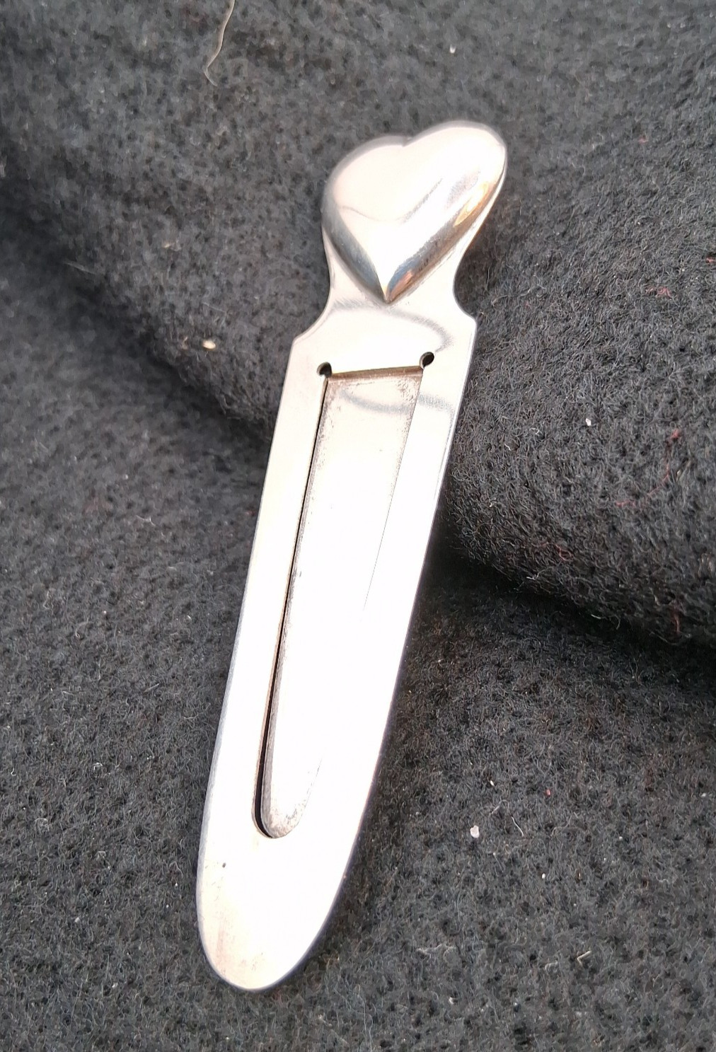 Vintage Tiffany & Co. Puffy Heart Bookmark – Sterling Silver GIFT