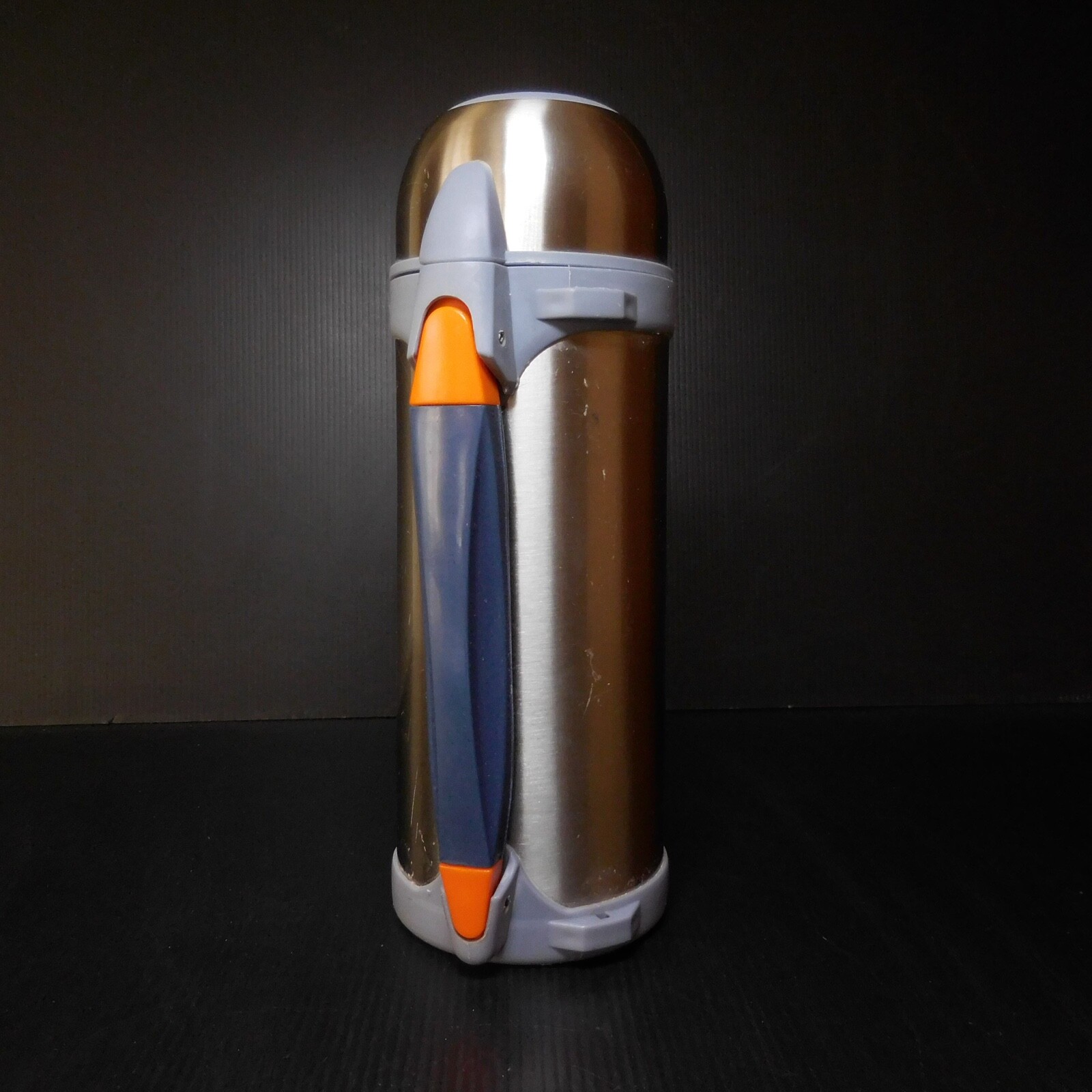 N9072 Thermal Bottle Drink Metal Aluminum Glass Plastic Gray Blue