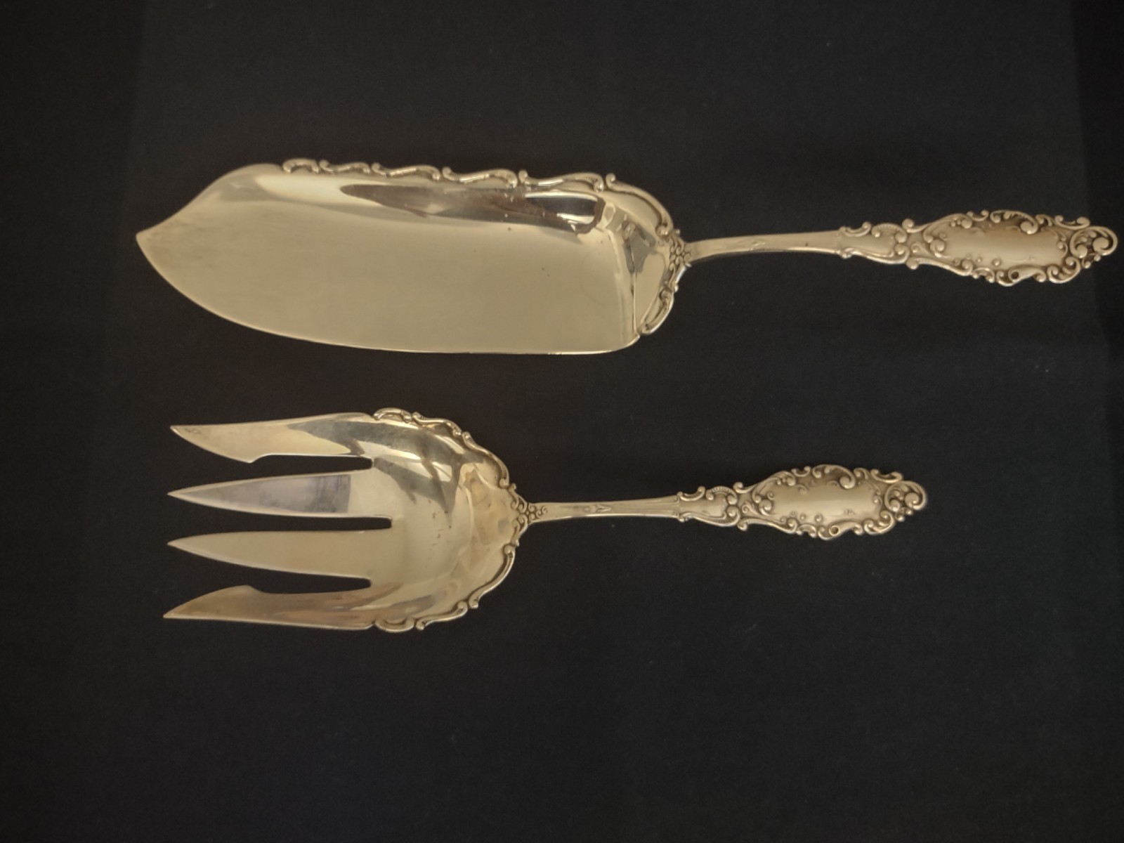 Gorham Sterling “LUXEMBOURG” Fish Serving Set 7¾” & 10¼” – NO MONO – FREE SHIP!