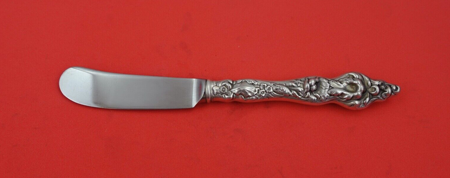 Les Six Fleurs By Reed and Barton Sterling Silver Butter Spreader Paddle 6 3/8″