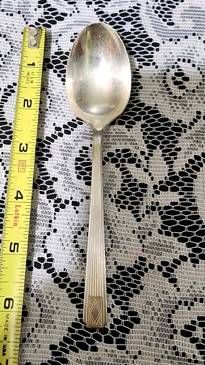 😊 ONEIDA ART DECO c1930 NOBLESSE SILVERPLATED SUGAR SPOON 🍚🥄🔎👀
