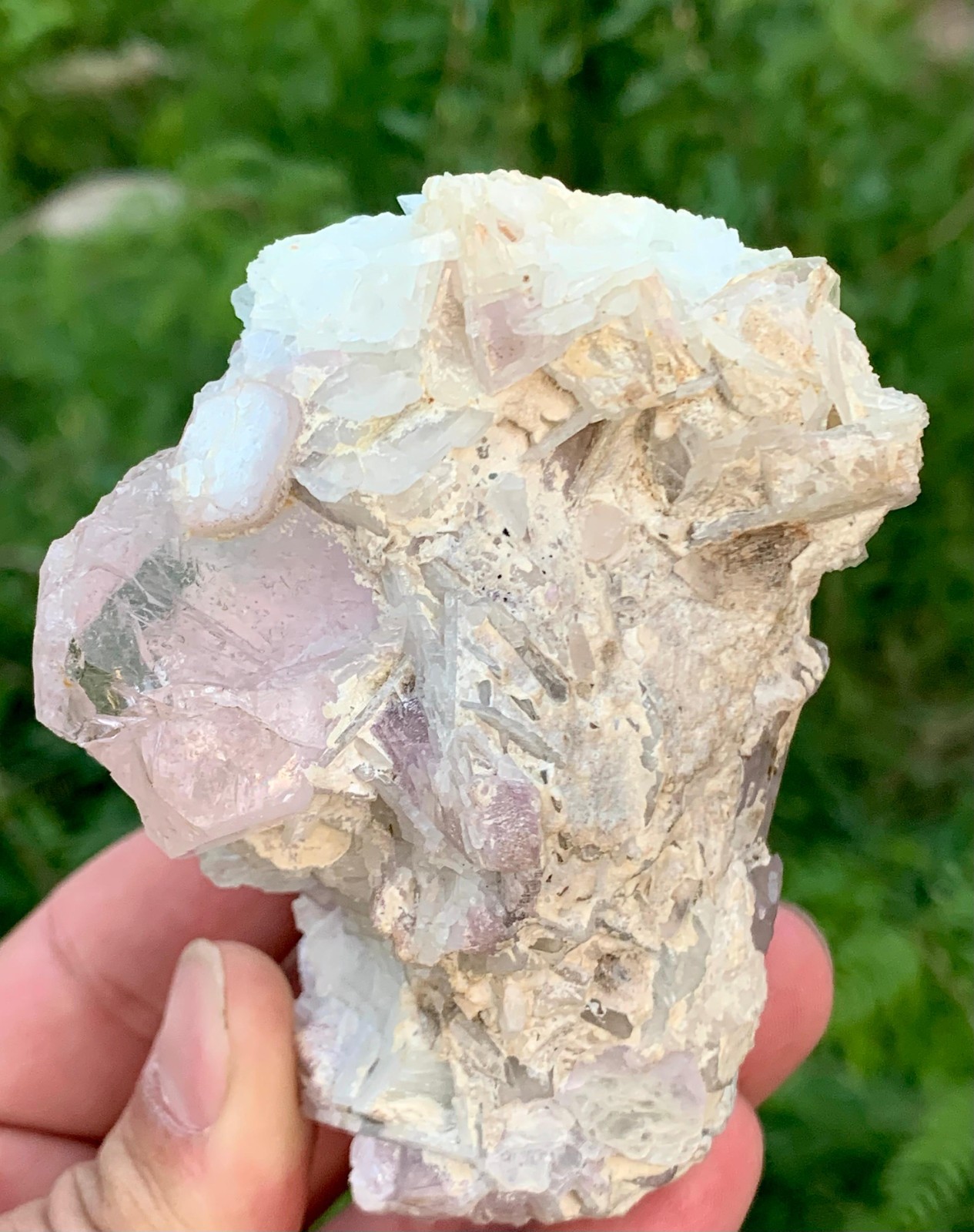 Morganite Crystal Specimen With Kunzite From Afghanistan 334 g