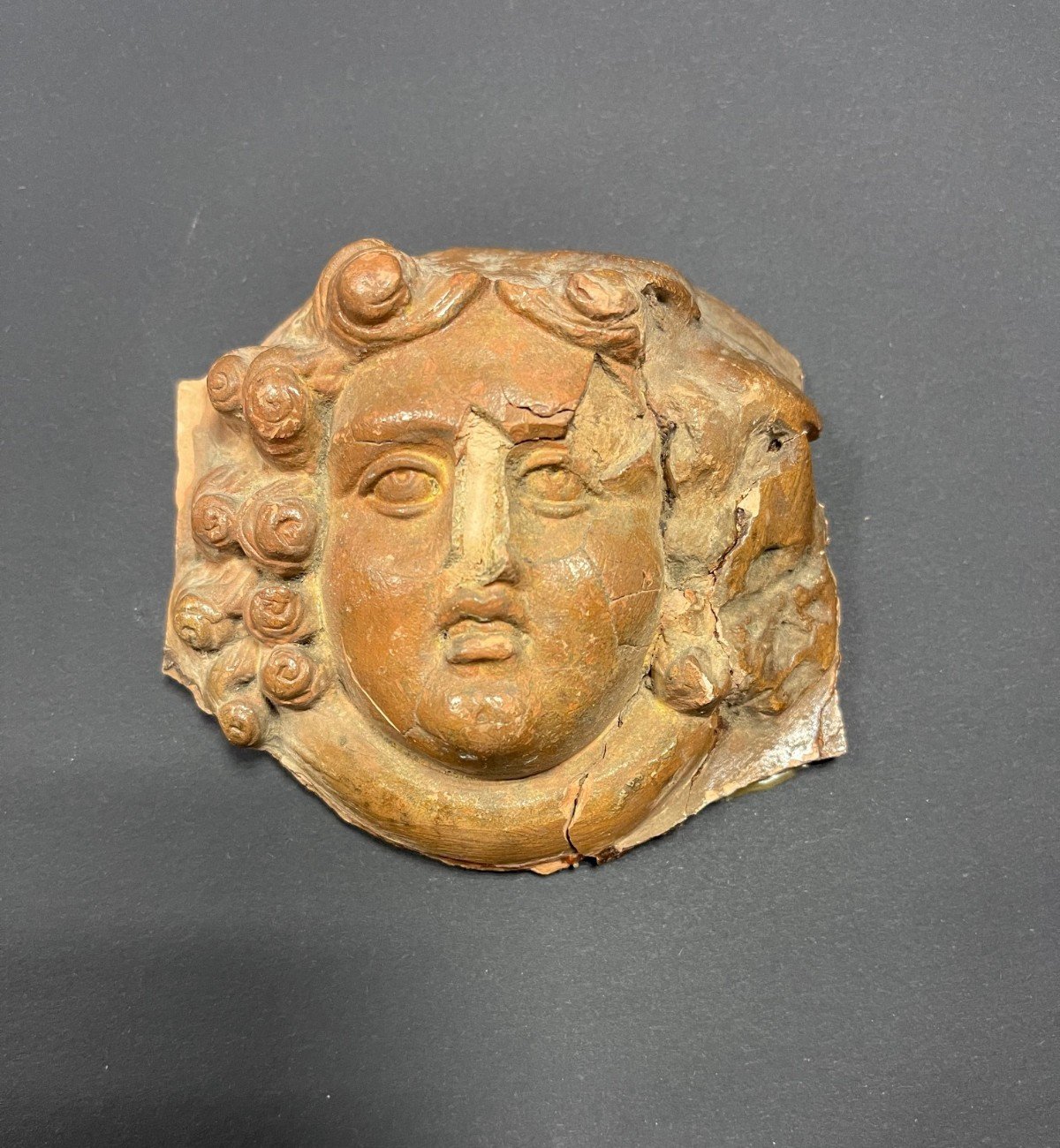 Antique Figure Woman Face Sculpture Old Curiosity Object Terracotta
