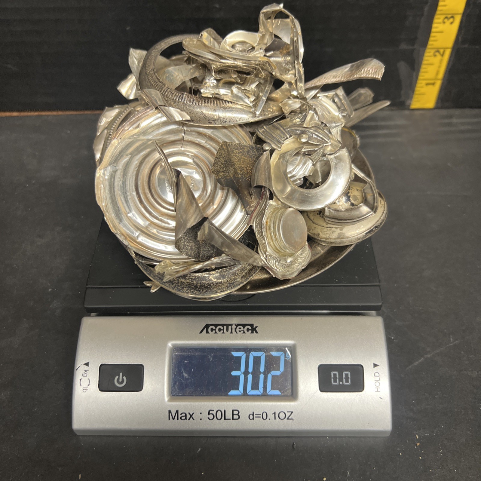 Sterling Silver Scrap lot 302 grams spoons shakers candlesticks etc