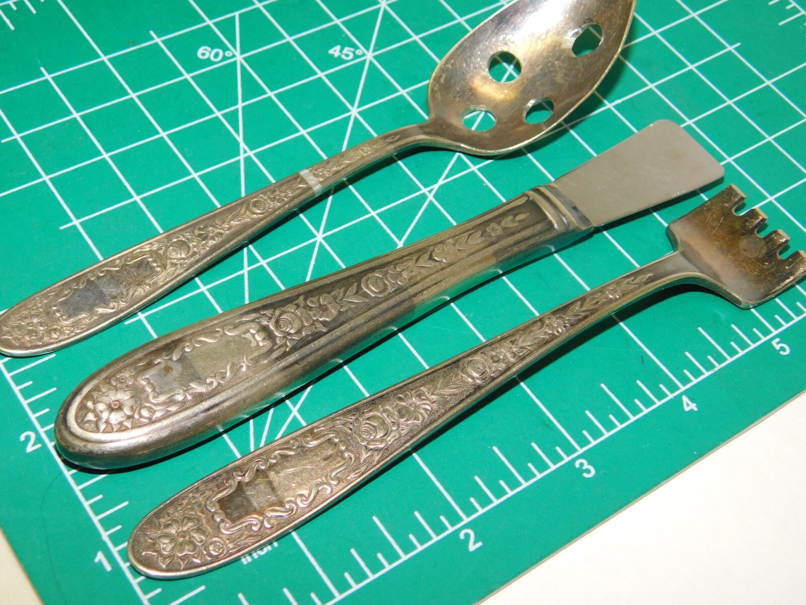 Monarch 1936 Silver Plate Flatware MILDRED National Silver HUMOR DIET JOKE SET