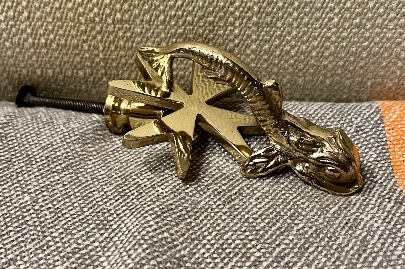 VINTAGE Cutajar Works Malta Brass Dolphin Koi Fish Door Knocker – Antique Marine