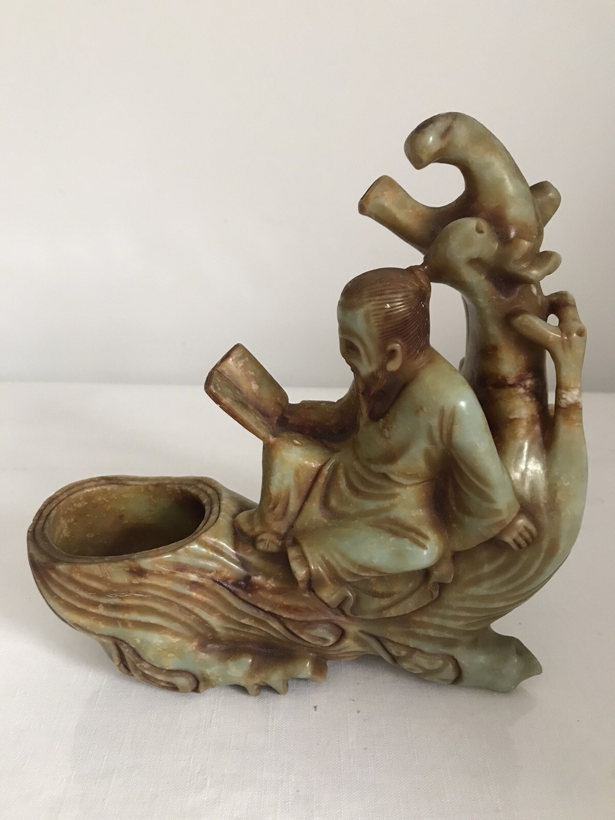 A second half 20th century Chinese Hardstone Scholar Statue – 2.2 KG!