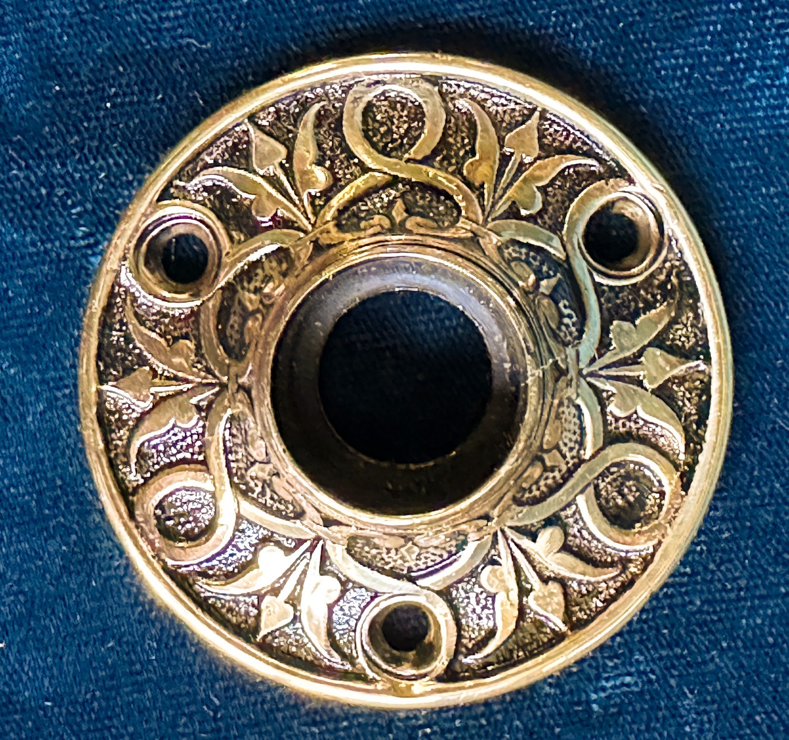 Antique Victorian Real Compression Eastlake Brass Door Rosette Russell & Erwin ?