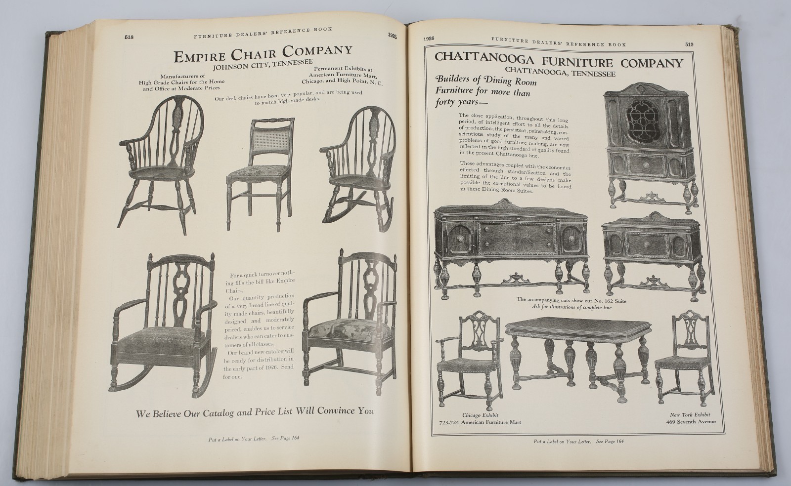 Vintage 1926 American Home Bureau Furniture Dealers Reference Book