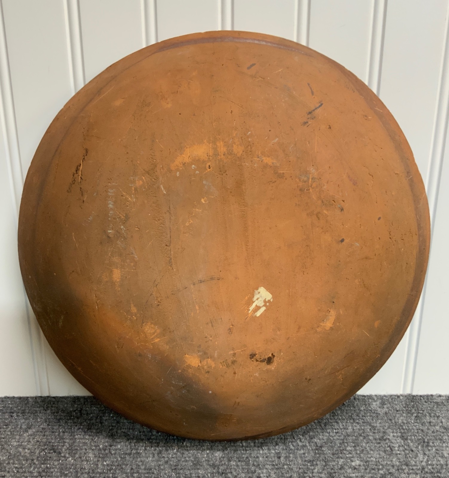 Large 19th C. Slip Decorated Redware Plate