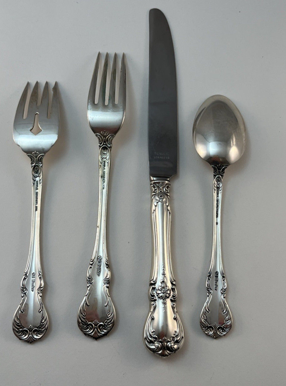 TOWLE Old Master Sterling Silver 4-piece Place Setting – READ
