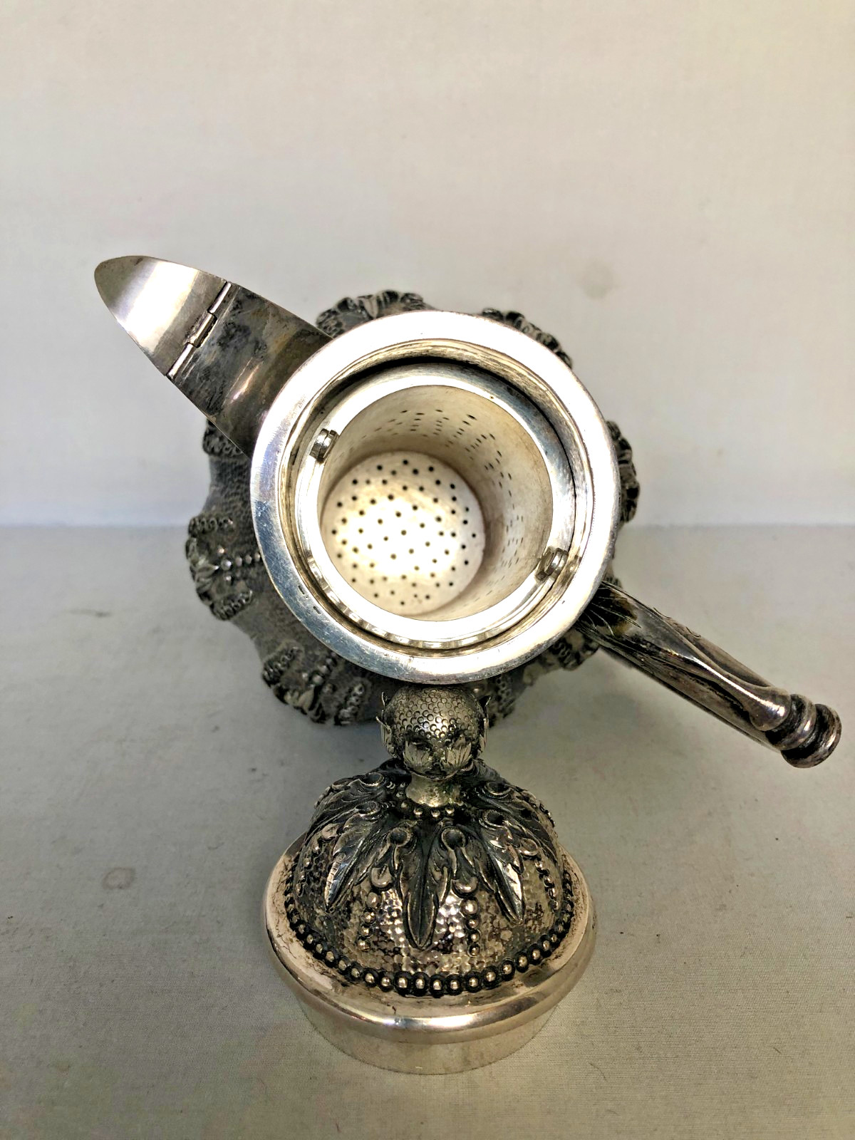 Vintage Thai 800 Silver Tea and Coffee Set with Matching Tray, 2,214 Grams.