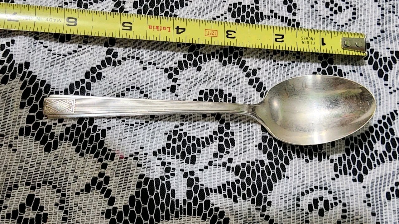 😊 ONEIDA ART DECO c1930 NOBLESSE SILVERPLATED SUGAR SPOON 🍚🥄🔎👀