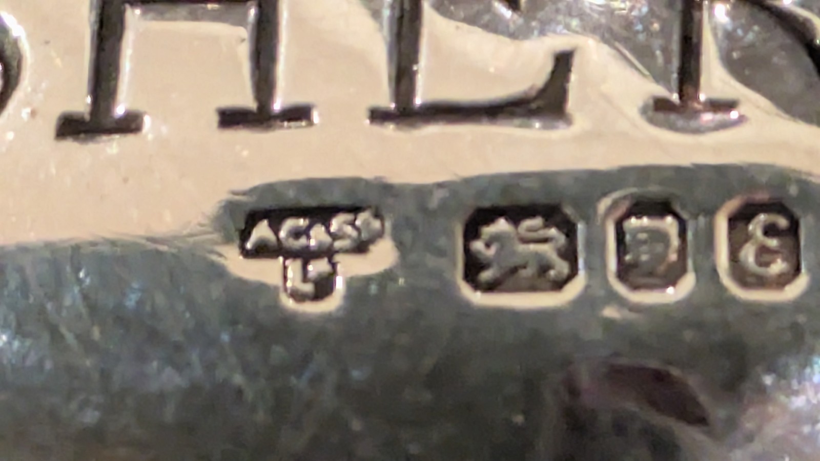 SHERRY Solid Silver Decanter Label Hallmark AC&S Ltd London Hallmark date 1979