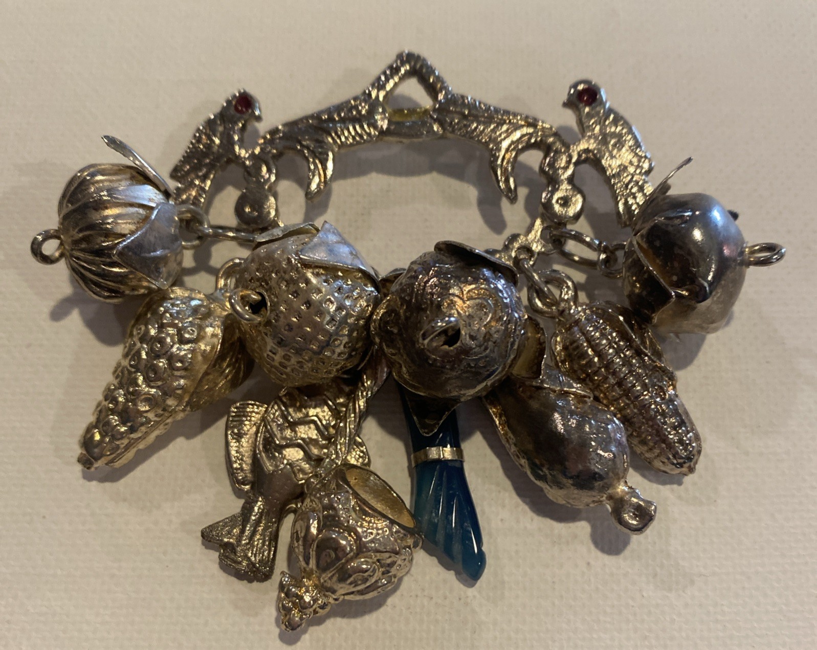 Brazilian Penca de Balangandan 10 Charms Amulets Brazil Slave History Heavy