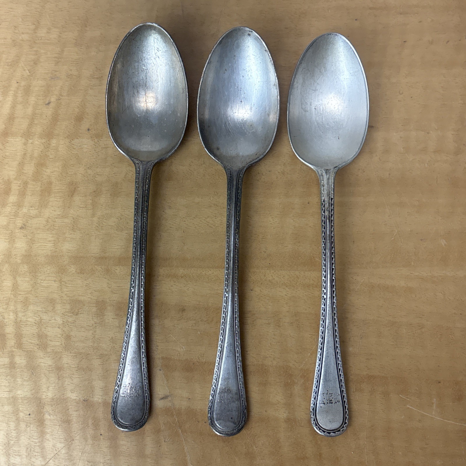 Antique Elkington & Co. Set of 3 Spoons 7.25″