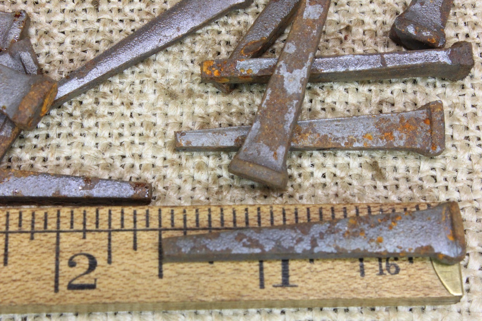 25 Old Square Nails Rustic Vintage 1 1/2” Steel Cut Standard Heavy Duty