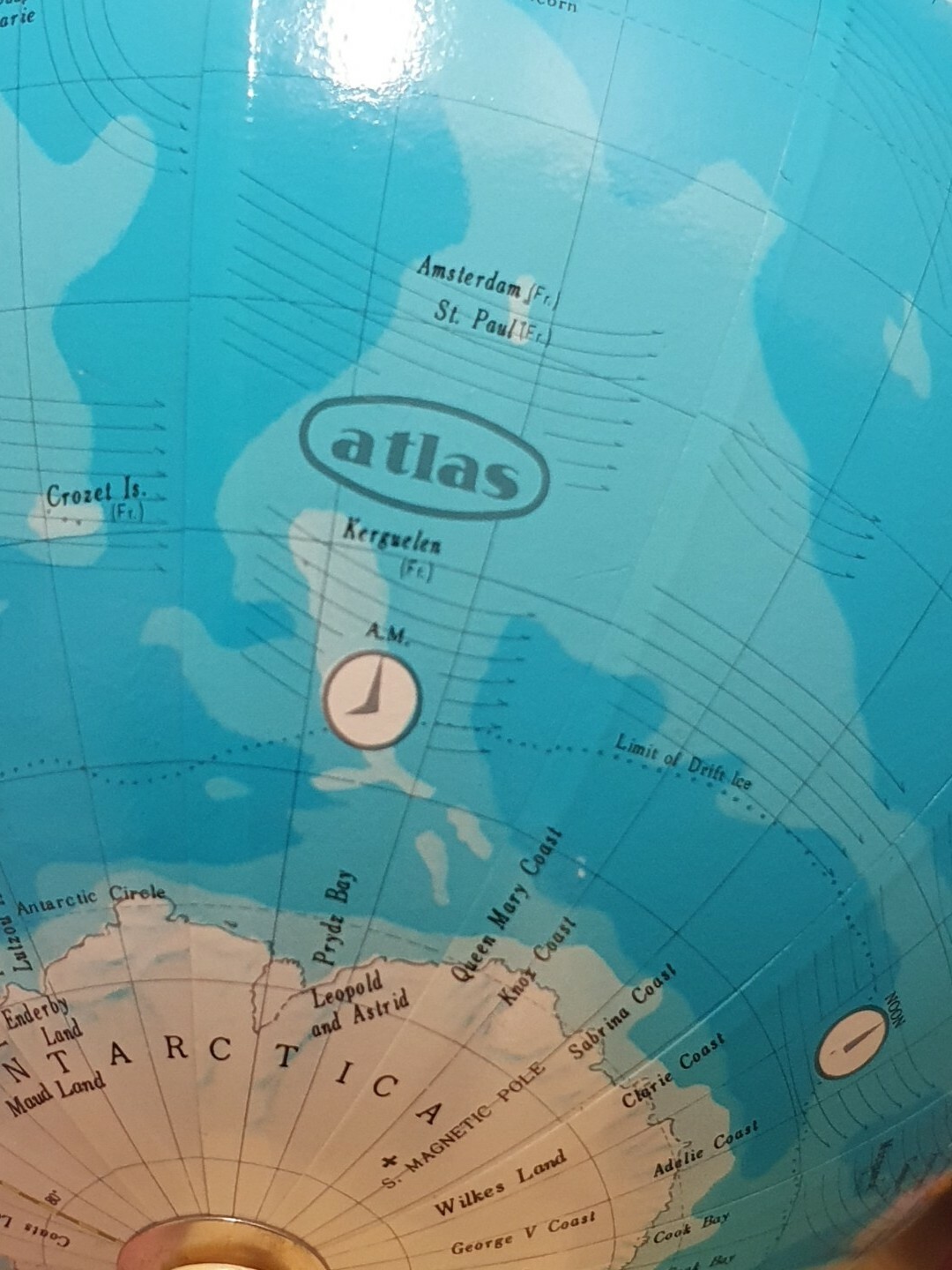 🔶️VINTAGE ATLAS WORLD GLOBE MAP MADE JAPAN MCM RETRO SPACE AGE ATOMIC SPUTNIK