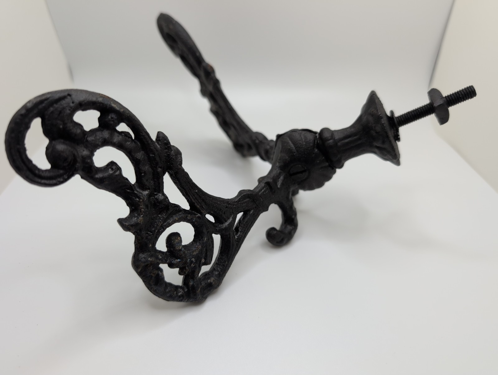 Antique Hook Hat Coat Rack Hall Tree Vintage Victorian Cast Iron Hardware 6x6x5