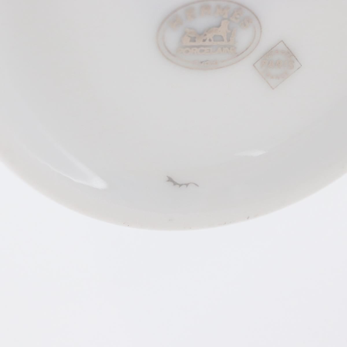 HERMES Schoendunkle Platinum Cup and Saucer Set of 2 Pottery Auth am10750SAV