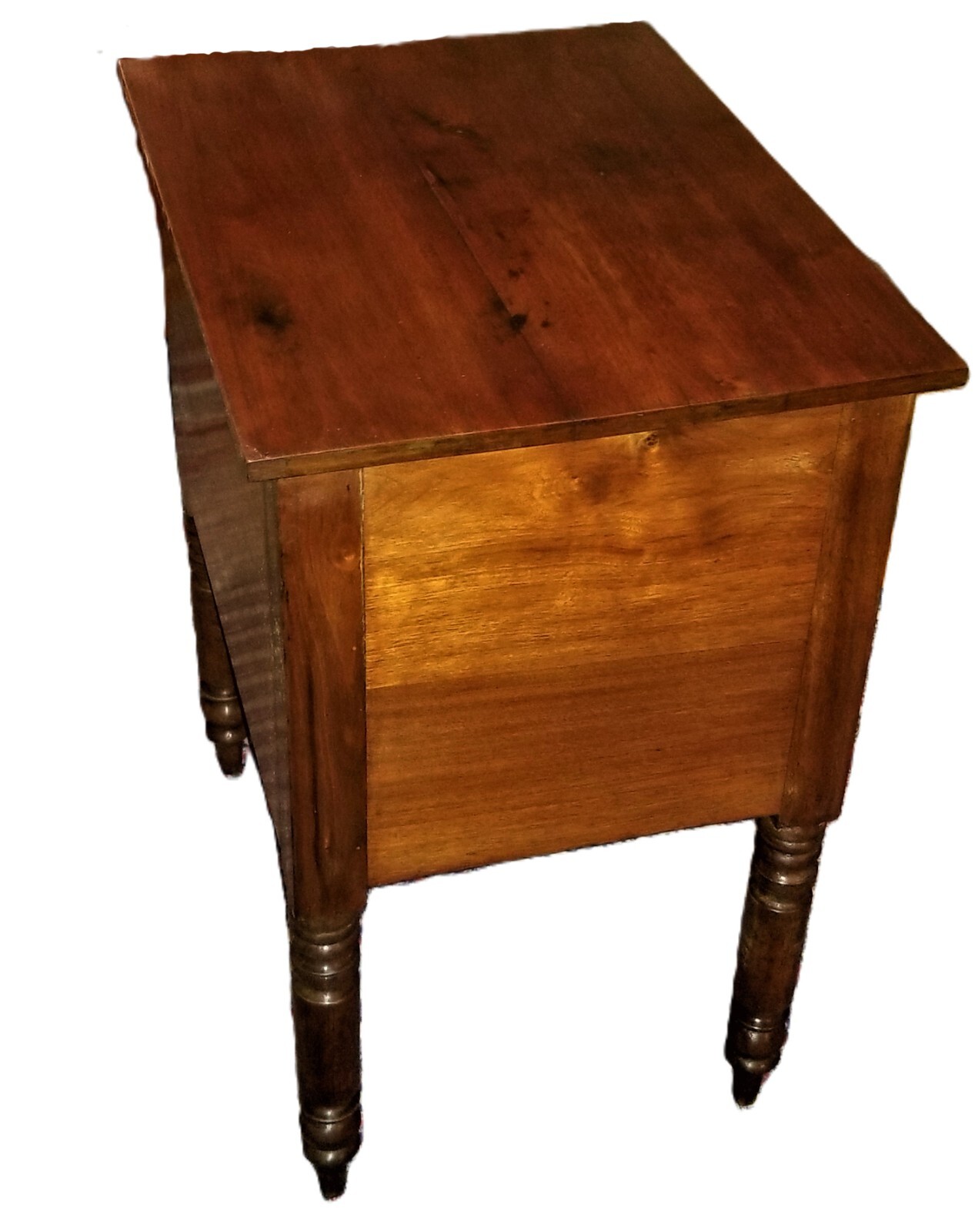 Work Stand, 2 Drawer, Nightstand, Mobile, Alabama, Walnut, Yellow Pine, 1840