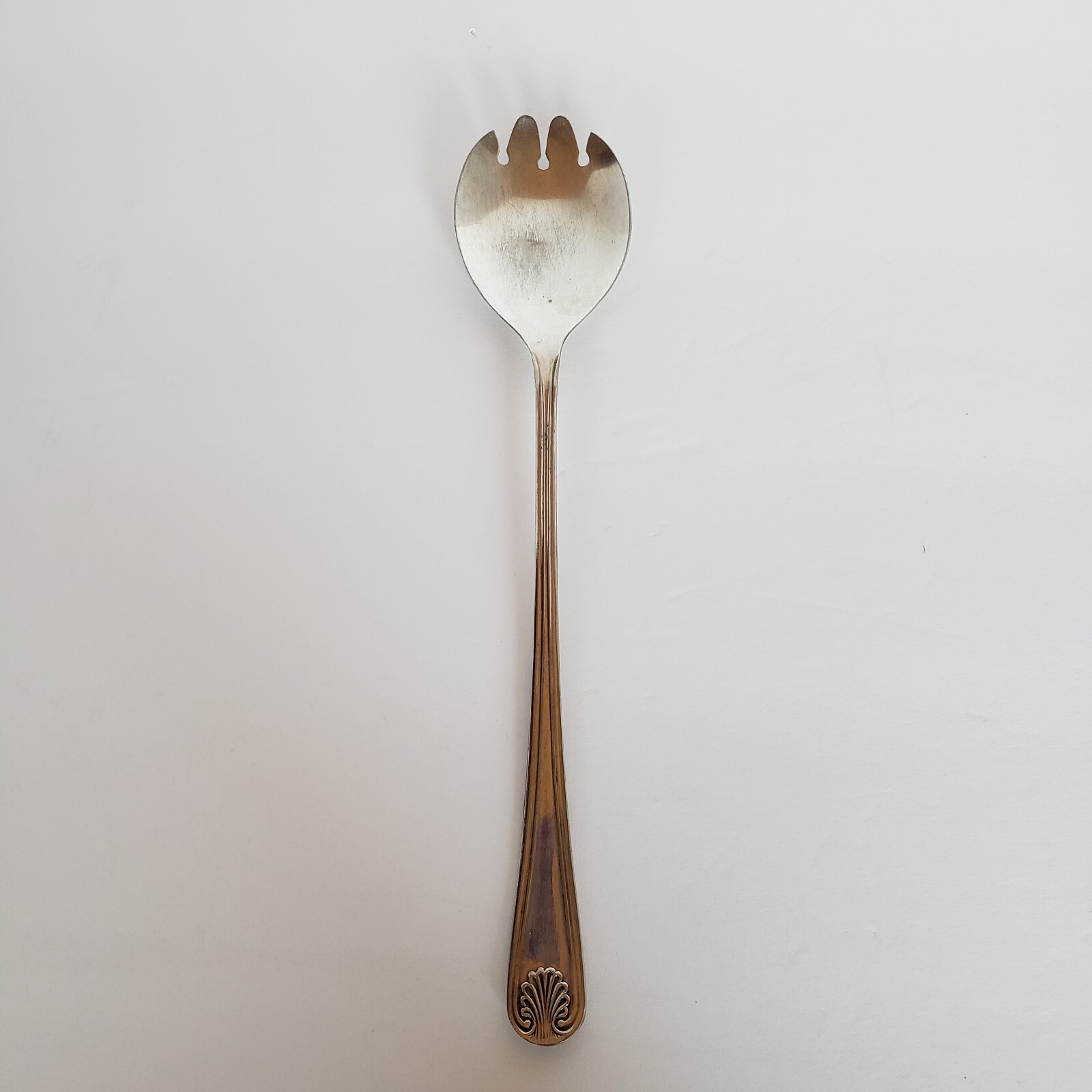 Sheffield England WA Spork Serving Spoon Fork Vintage Silver-plated 9.5 Inches