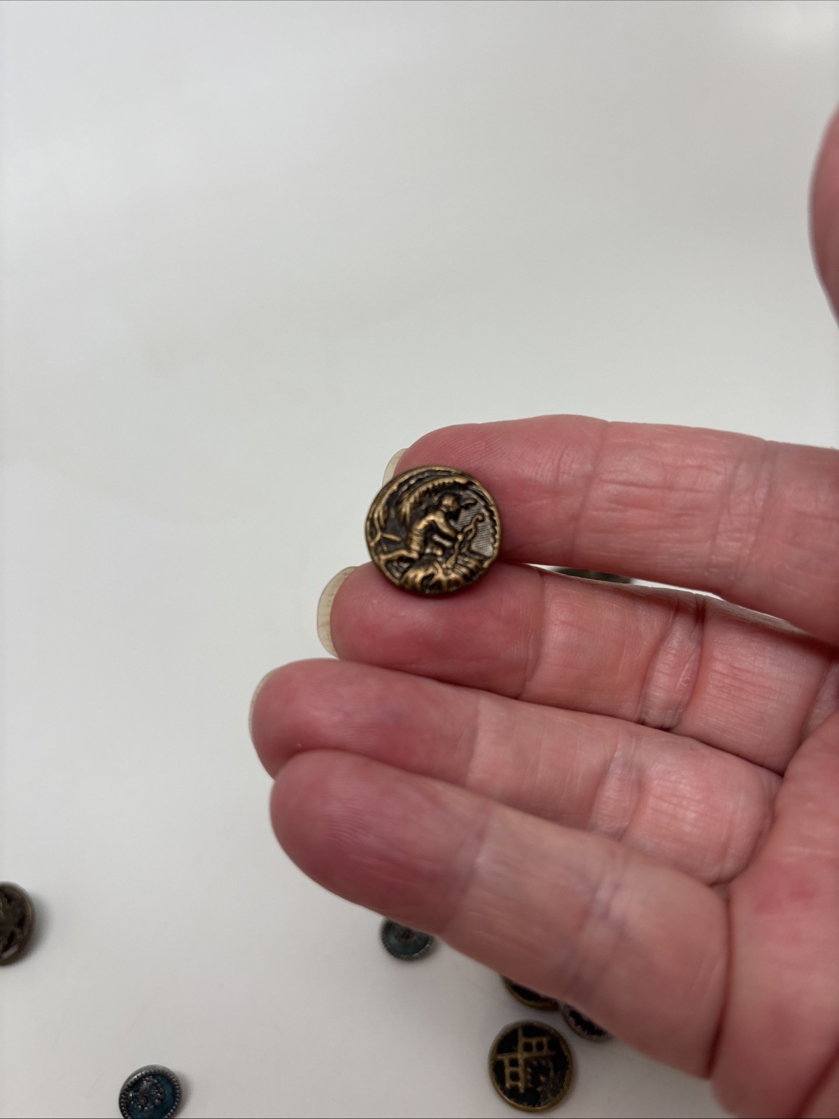 RARE ANTIQUE COLLECTION VICTORIAN STEEL CUT BUTTONS LOT of 50